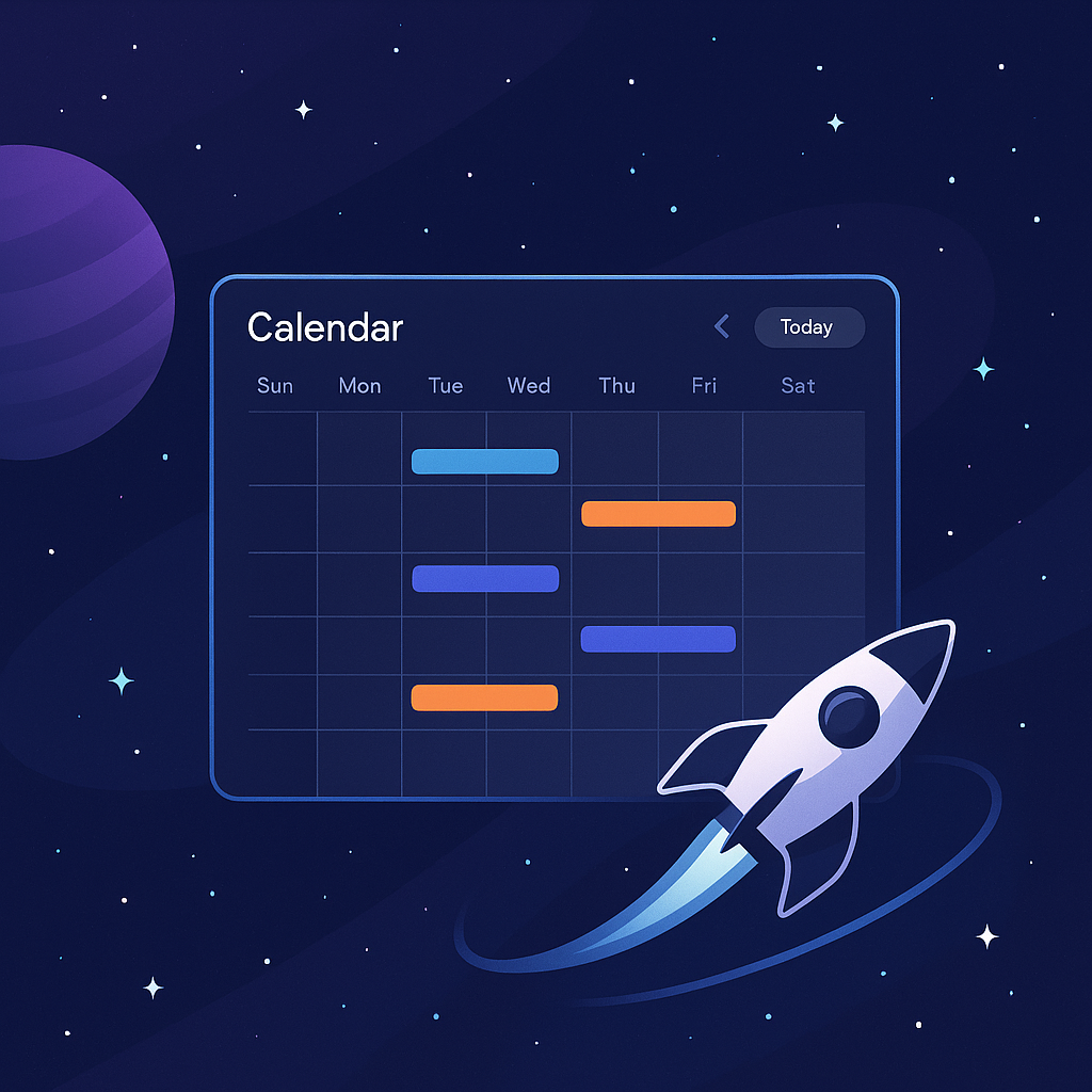 Calendar with Scheduled Tasks